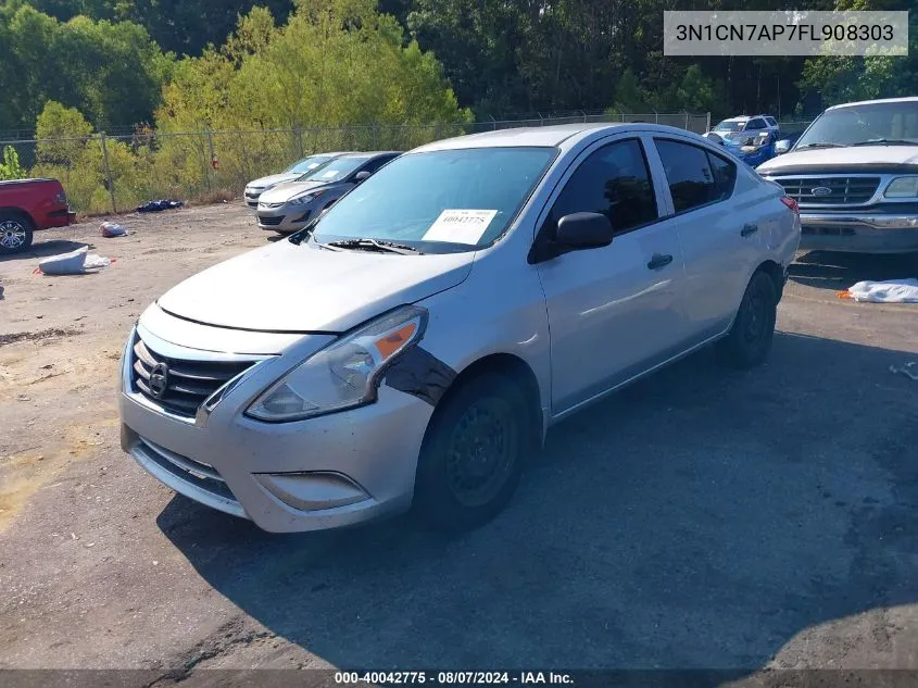 2015 Nissan Versa 1.6 S VIN: 3N1CN7AP7FL908303 Lot: 40042775