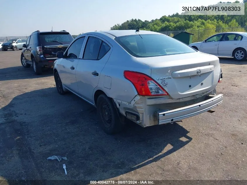 3N1CN7AP7FL908303 2015 Nissan Versa 1.6 S