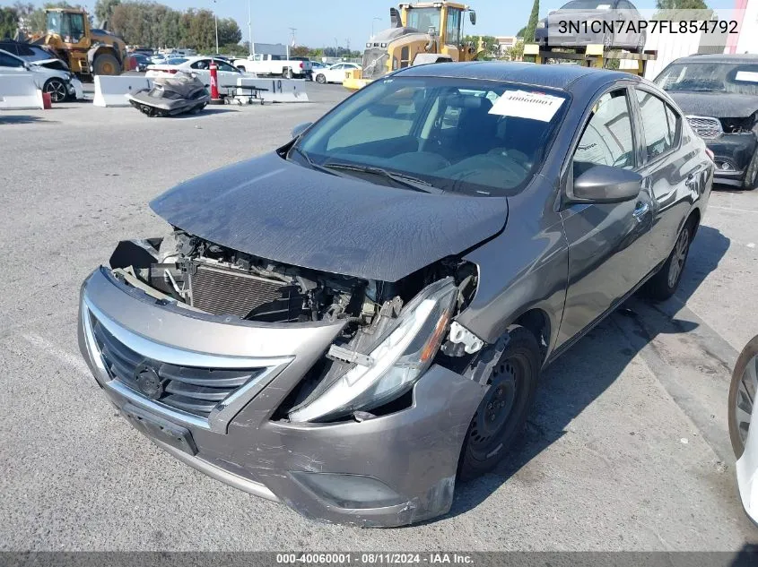 3N1CN7AP7FL854792 2015 Nissan Versa 1.6 Sv