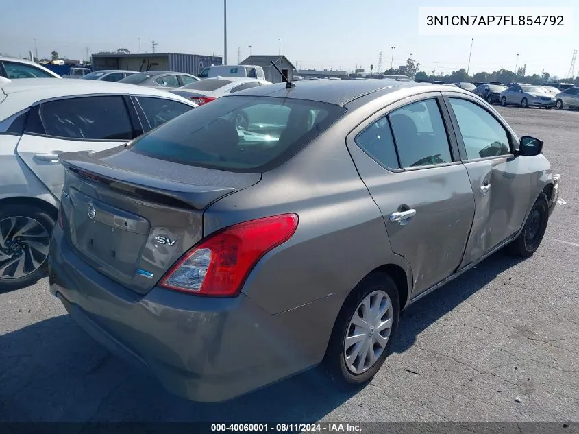 3N1CN7AP7FL854792 2015 Nissan Versa 1.6 Sv