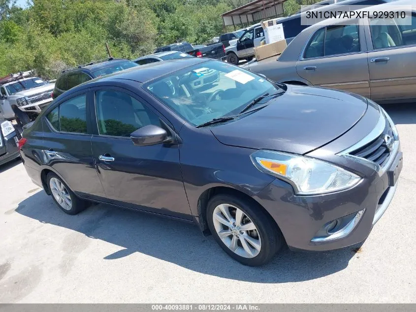 3N1CN7APXFL929310 2015 Nissan Versa 1.6 Sl