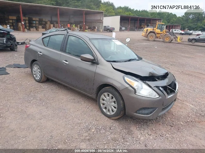 2015 Nissan Versa 1.6 Sv VIN: 3N1CN7AP2FL884136 Lot: 40097856