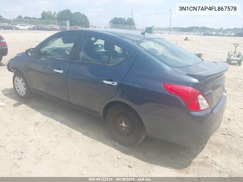 3N1CN7AP4FL867578 2015 Nissan Versa 1.6 Sv