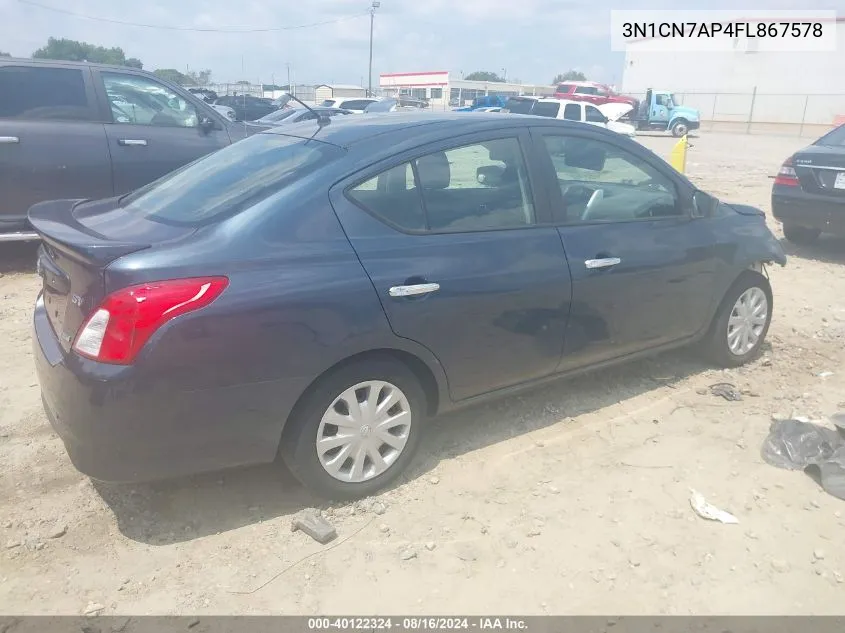 3N1CN7AP4FL867578 2015 Nissan Versa 1.6 Sv