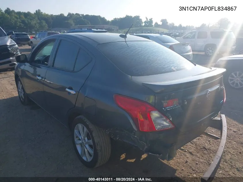 3N1CN7AP0FL834867 2015 Nissan Versa S/S Plus/Sv/Sl