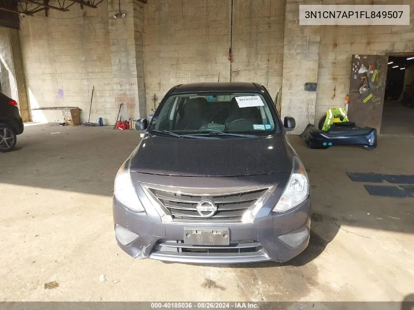 3N1CN7AP1FL849507 2015 Nissan Versa 1.6 S+