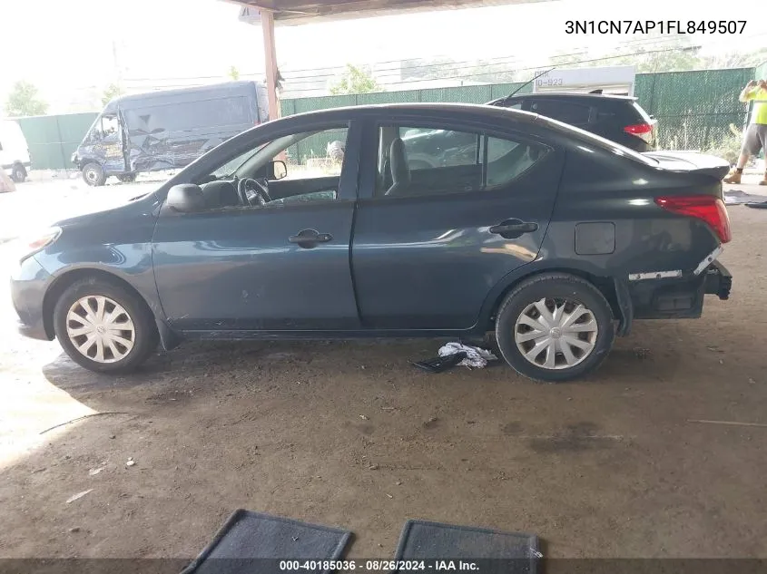 3N1CN7AP1FL849507 2015 Nissan Versa 1.6 S+