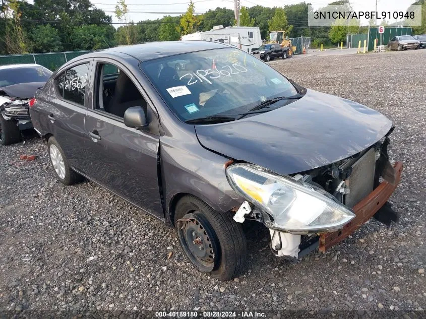 2015 Nissan Versa 1.6 S VIN: 3N1CN7AP8FL910948 Lot: 40189180