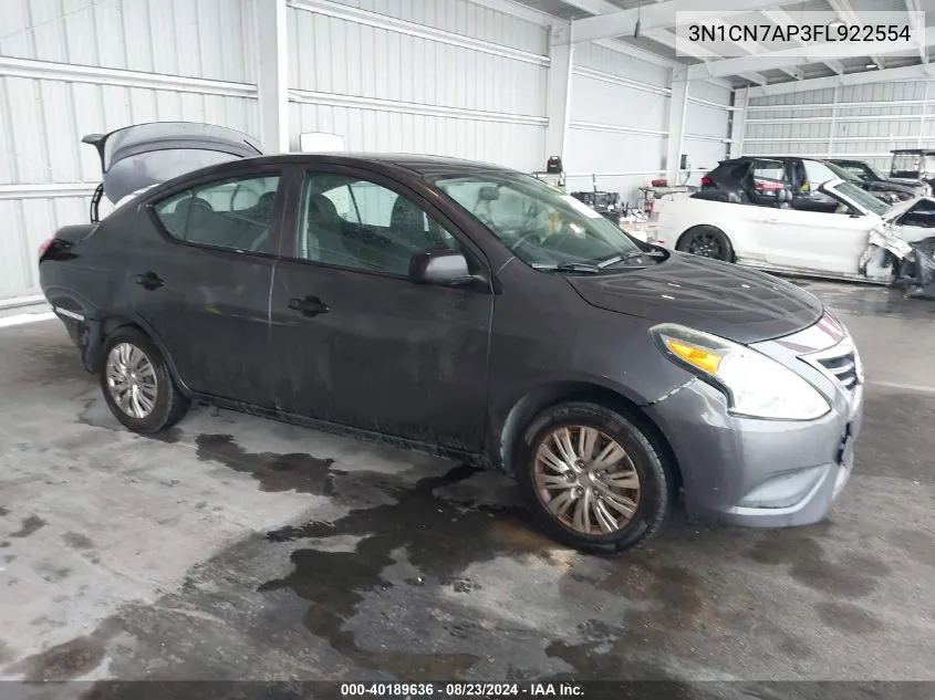 3N1CN7AP3FL922554 2015 Nissan Versa 1.6 S+