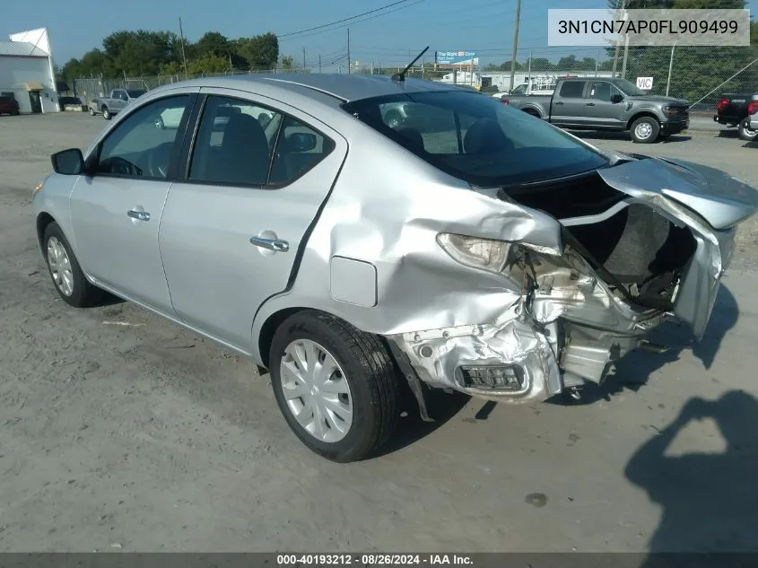 2015 Nissan Versa 1.6 S/1.6 S+/1.6 Sl/1.6 Sv VIN: 3N1CN7AP0FL909499 Lot: 40193212