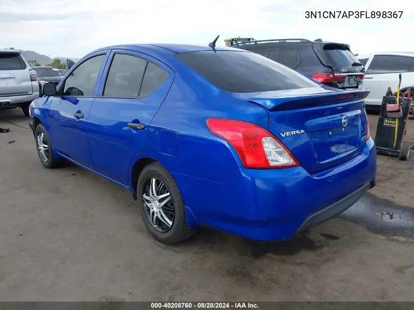 3N1CN7AP3FL898367 2015 Nissan Versa 1.6 S+