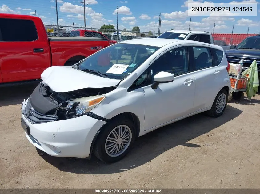 2015 Nissan Versa Note Sv VIN: 3N1CE2CP7FL424549 Lot: 40221730