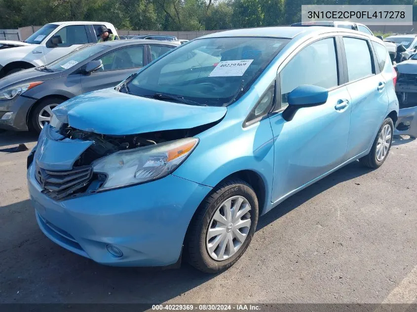 2015 Nissan Versa Note S (Sr)/S Plus/Sl/Sr/Sv VIN: 3N1CE2CP0FL417278 Lot: 40229369