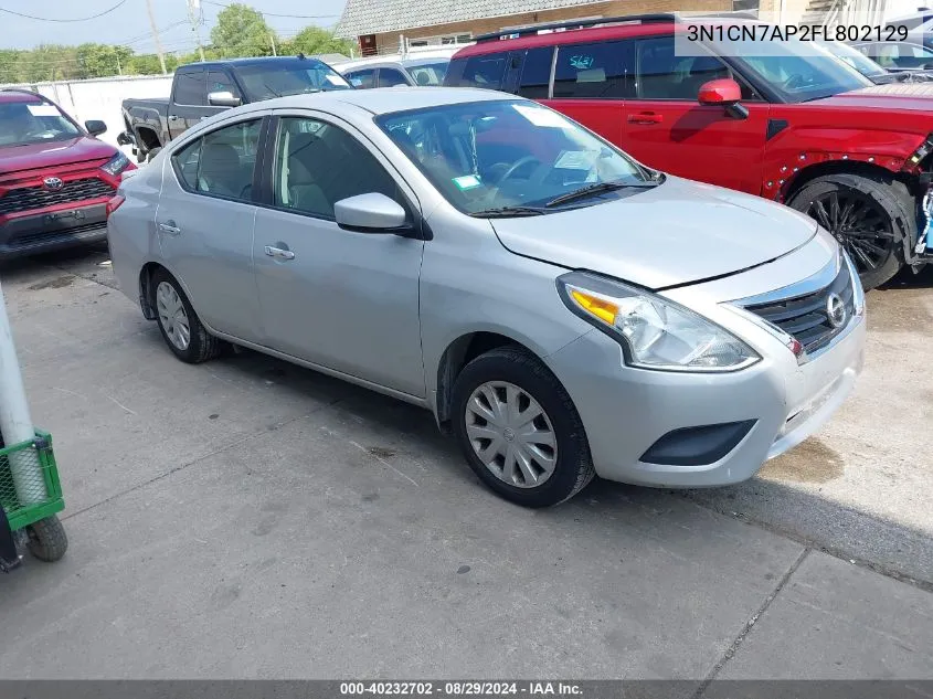 2015 Nissan Versa 1.6 Sv VIN: 3N1CN7AP2FL802129 Lot: 40232702