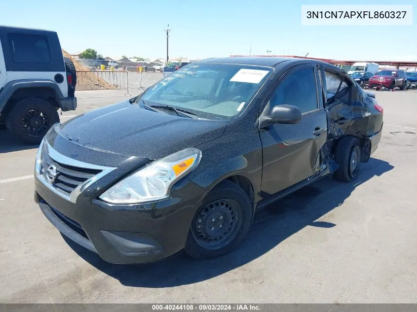 3N1CN7APXFL860327 2015 Nissan Versa 1.6 S+