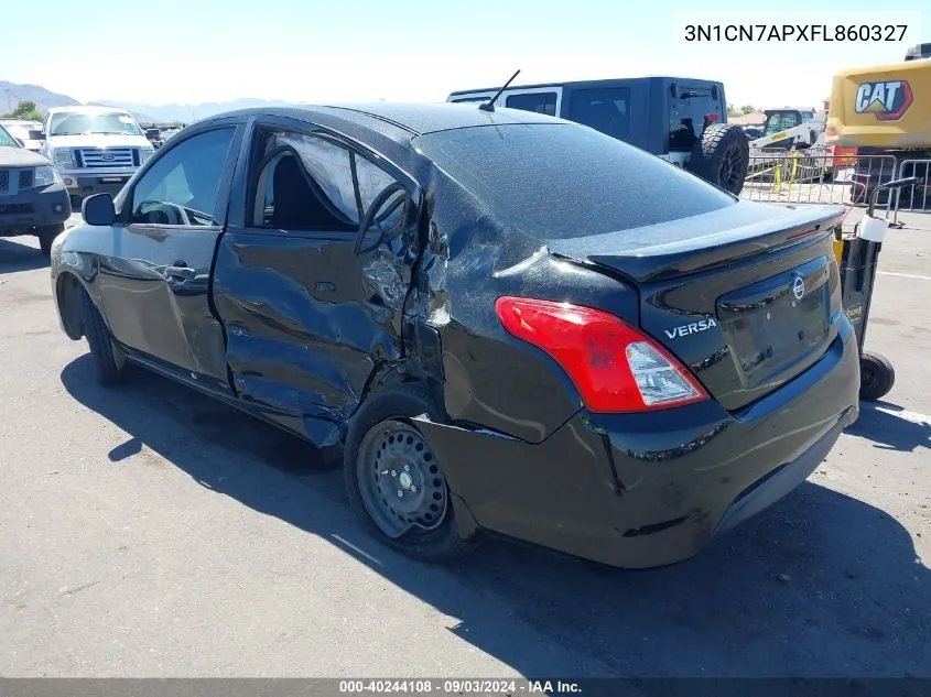 2015 Nissan Versa 1.6 S+ VIN: 3N1CN7APXFL860327 Lot: 40244108