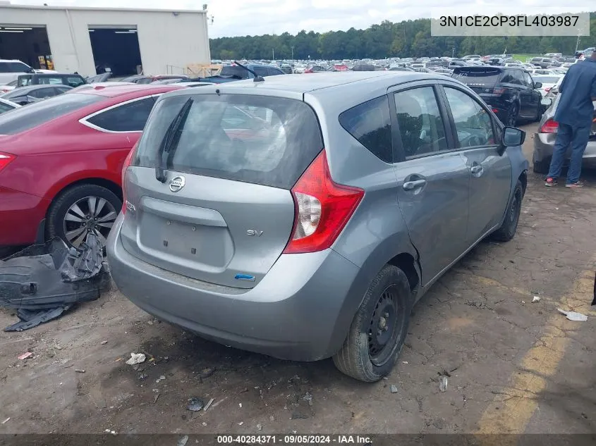 2015 Nissan Versa Note S (Sr)/S Plus/Sl/Sr/Sv VIN: 3N1CE2CP3FL403987 Lot: 40284371