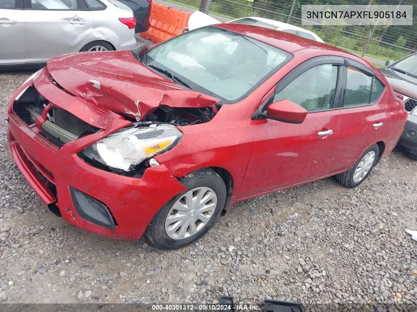 2015 Nissan Versa S/S Plus/Sv/Sl VIN: 3N1CN7APXFL905184 Lot: 40301312