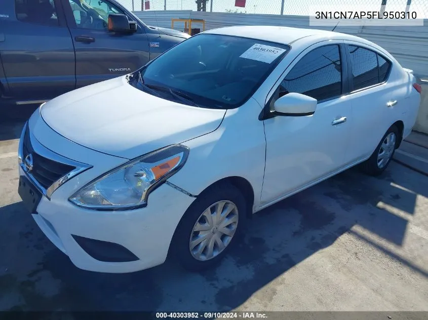 2015 Nissan Versa 1.6 Sv VIN: 3N1CN7AP5FL950310 Lot: 40303952