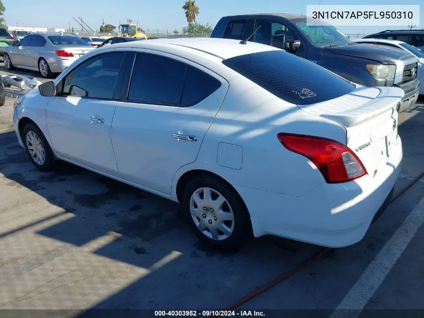 2015 Nissan Versa 1.6 Sv VIN: 3N1CN7AP5FL950310 Lot: 40303952