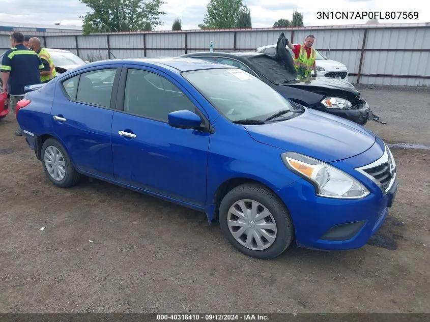 3N1CN7AP0FL807569 2015 Nissan Versa S/S Plus/Sv/Sl