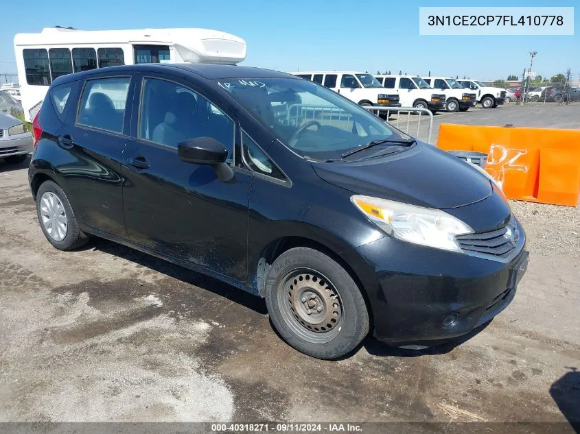 2015 Nissan Versa Note S (Sr)/S Plus/Sl/Sr/Sv VIN: 3N1CE2CP7FL410778 Lot: 40318271