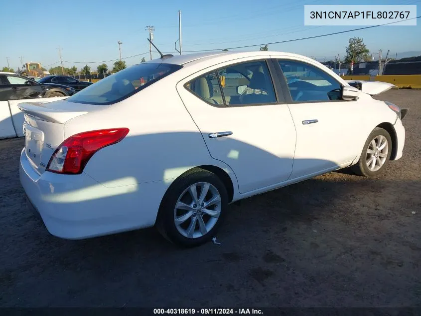 2015 Nissan Versa S/S Plus/Sv/Sl VIN: 3N1CN7AP1FL802767 Lot: 40318619