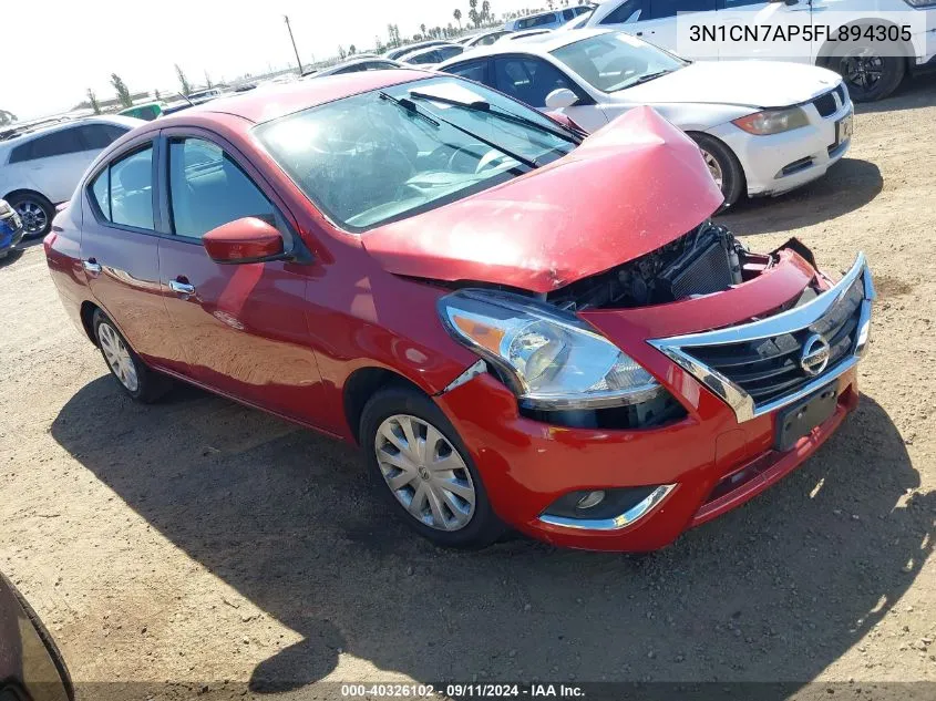 2015 Nissan Versa 1.6 Sv VIN: 3N1CN7AP5FL894305 Lot: 40326102