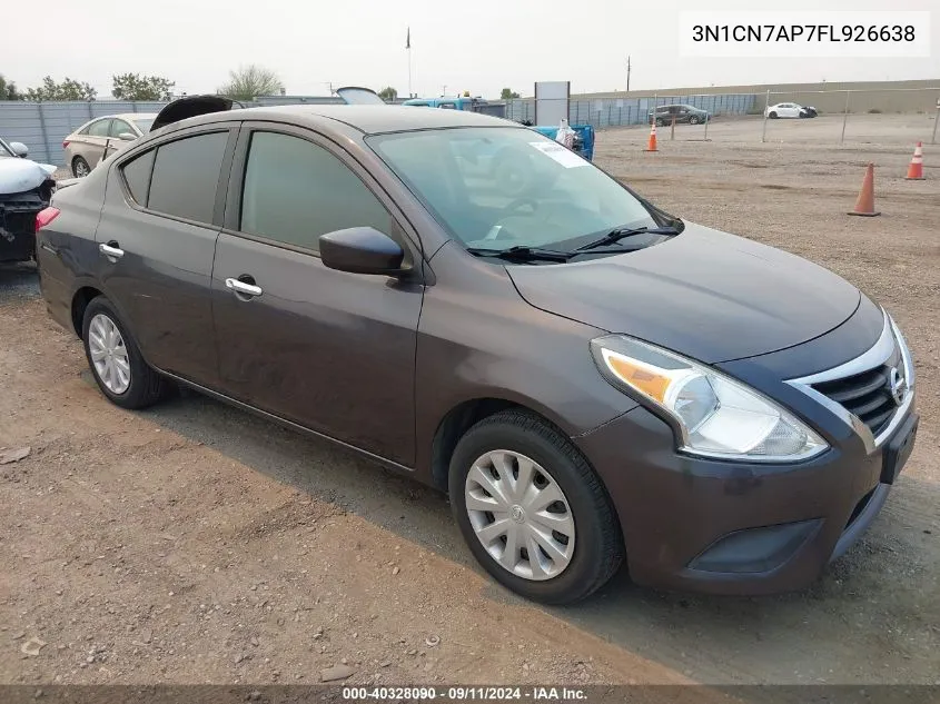 3N1CN7AP7FL926638 2015 Nissan Versa 1.6 Sv