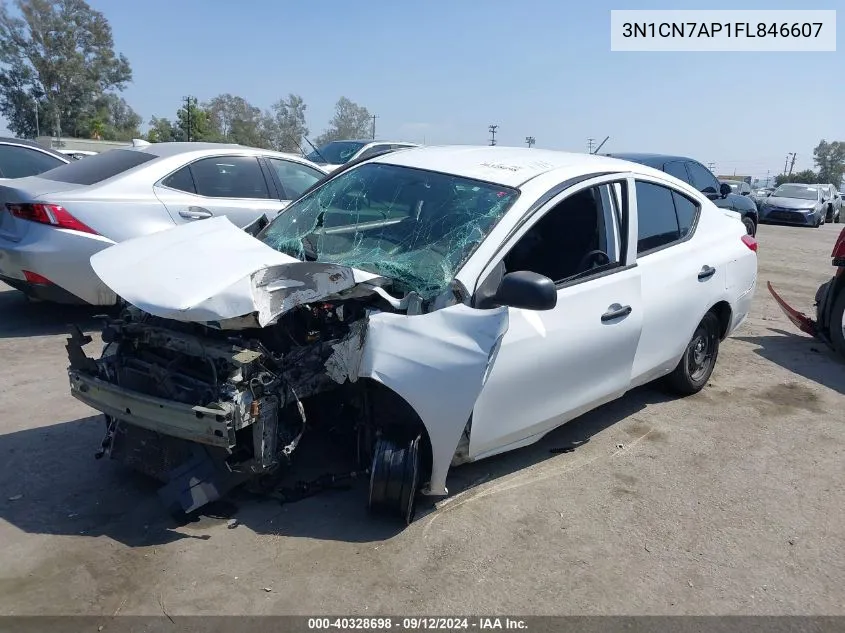 2015 Nissan Versa S/S Plus/Sv/Sl VIN: 3N1CN7AP1FL846607 Lot: 40328698