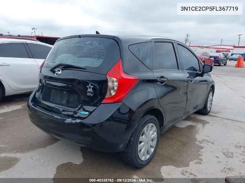 2015 Nissan Versa Note S (Sr)/S Plus/Sl/Sr/Sv VIN: 3N1CE2CP5FL367719 Lot: 40335762