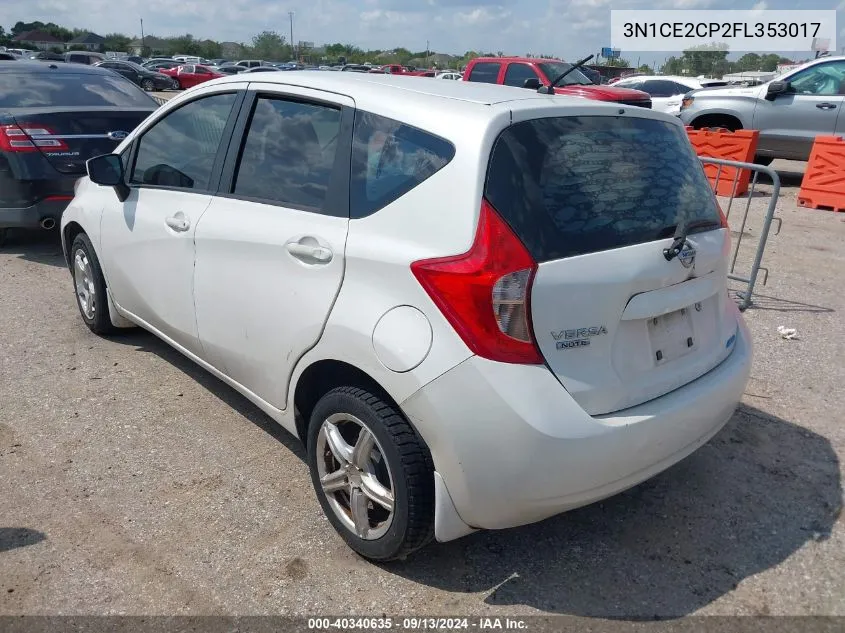 3N1CE2CP2FL353017 2015 Nissan Versa Note S Plus