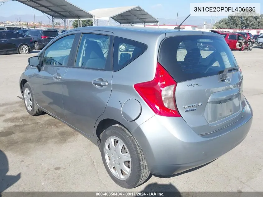 2015 Nissan Versa Note S (Sr)/S Plus/Sl/Sr/Sv VIN: 3N1CE2CP0FL406636 Lot: 40350404