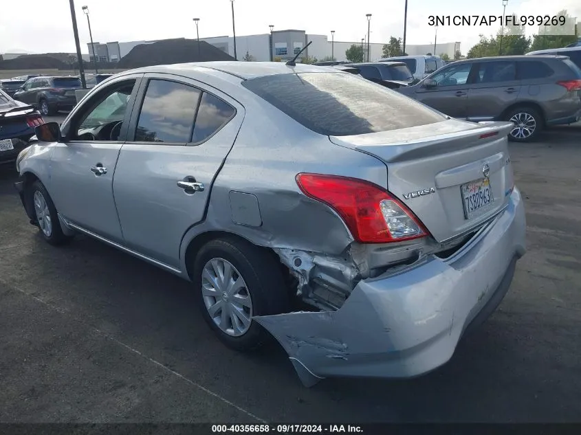 3N1CN7AP1FL939269 2015 Nissan Versa 1.6 Sv