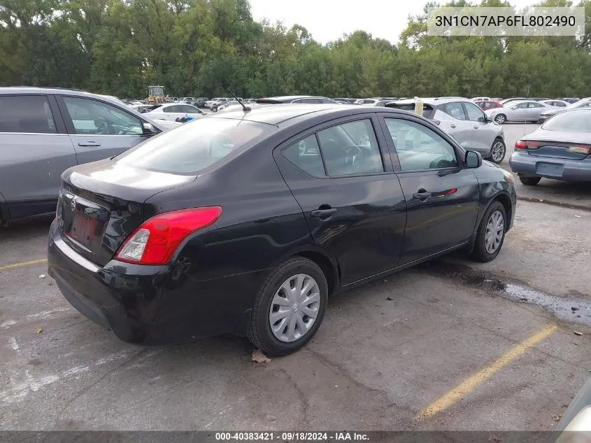 3N1CN7AP6FL802490 2015 Nissan Versa 1.6 S