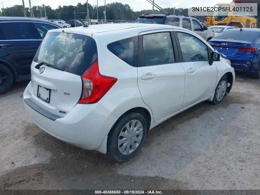 3N1CE2CP5FL401125 2015 Nissan Versa Note Sv