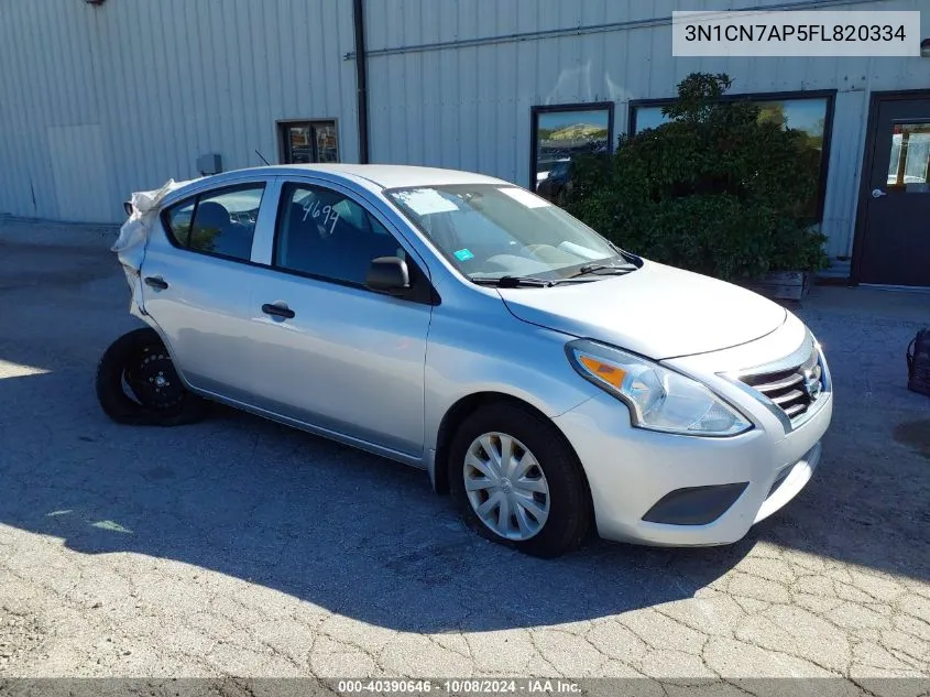 2015 Nissan Versa 1.6 S VIN: 3N1CN7AP5FL820334 Lot: 40390646