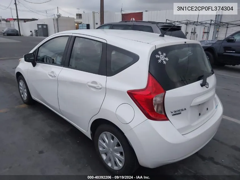 2015 Nissan Versa Note S (Sr)/S Plus/Sl/Sr/Sv VIN: 3N1CE2CP0FL374304 Lot: 40392206