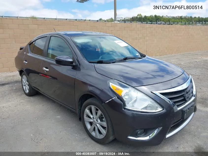 3N1CN7AP6FL800514 2015 Nissan Versa 1.6 Sl