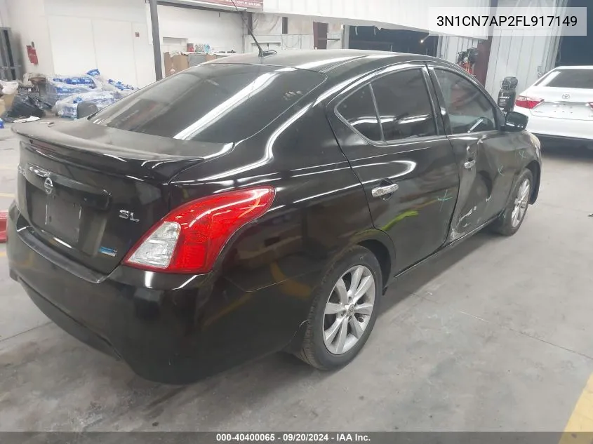 3N1CN7AP2FL917149 2015 Nissan Versa 1.6 Sl