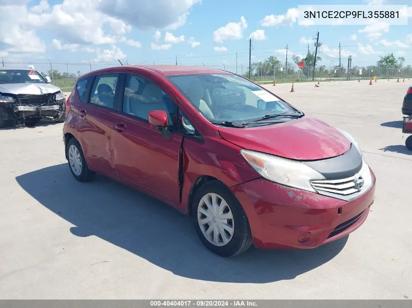 2015 Nissan Versa Note S (Sr)/S Plus/Sl/Sr/Sv VIN: 3N1CE2CP9FL355881 Lot: 40404017