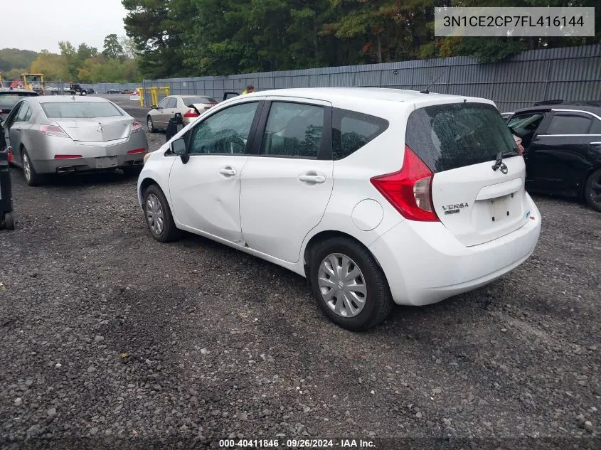 2015 Nissan Versa Note S (Sr)/S Plus/Sl/Sr/Sv VIN: 3N1CE2CP7FL416144 Lot: 40411846