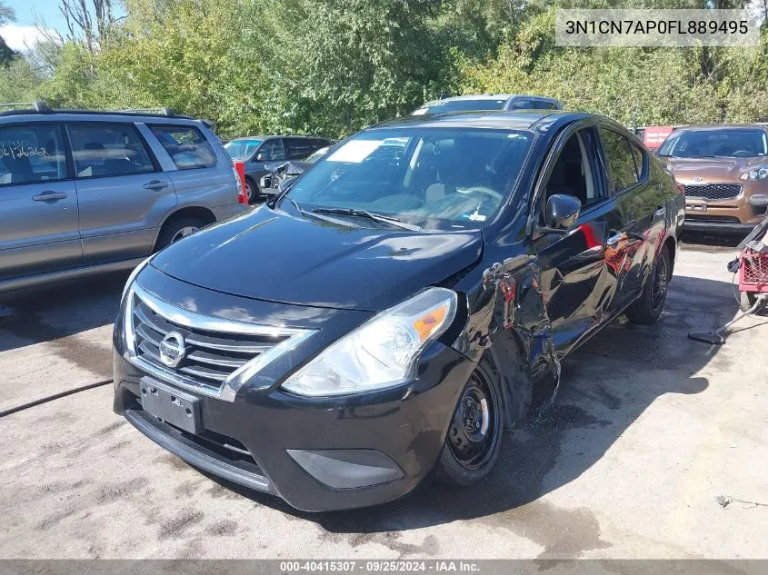 2015 Nissan Versa 1.6 S/1.6 S+/1.6 Sl/1.6 Sv VIN: 3N1CN7AP0FL889495 Lot: 40415307