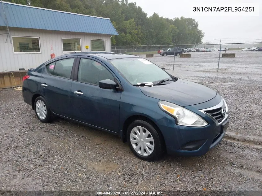 2015 Nissan Versa 1.6 Sv VIN: 3N1CN7AP2FL954251 Lot: 40420290