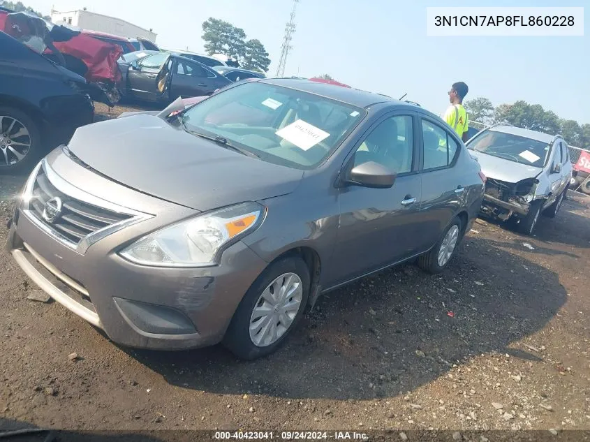 2015 Nissan Versa 1.6 Sv VIN: 3N1CN7AP8FL860228 Lot: 40423041