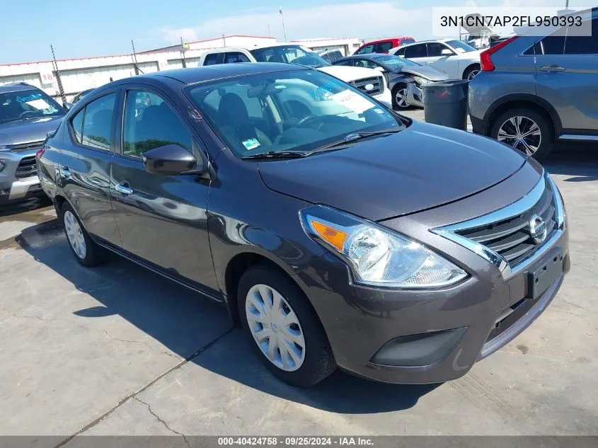 2015 Nissan Versa 1.6 Sv VIN: 3N1CN7AP2FL950393 Lot: 40424758