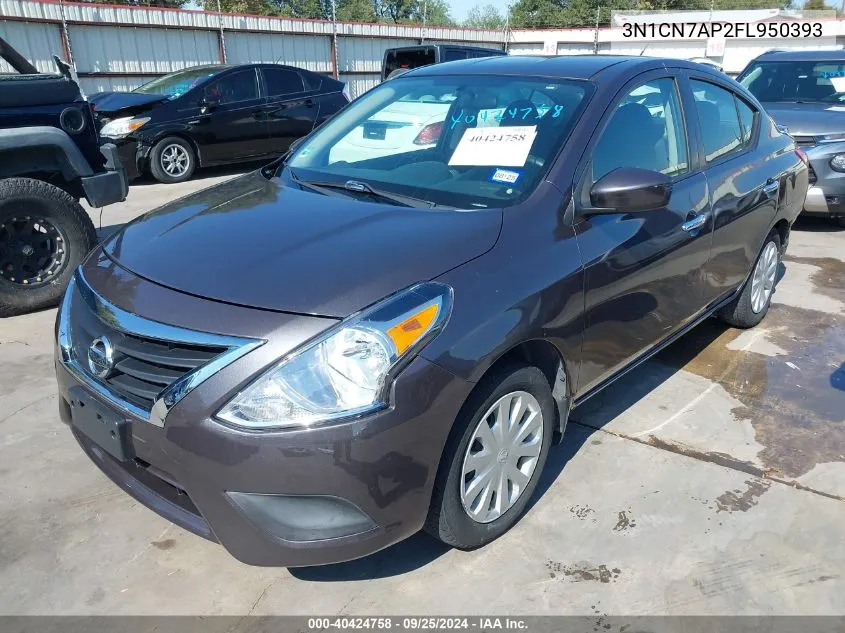 2015 Nissan Versa 1.6 Sv VIN: 3N1CN7AP2FL950393 Lot: 40424758