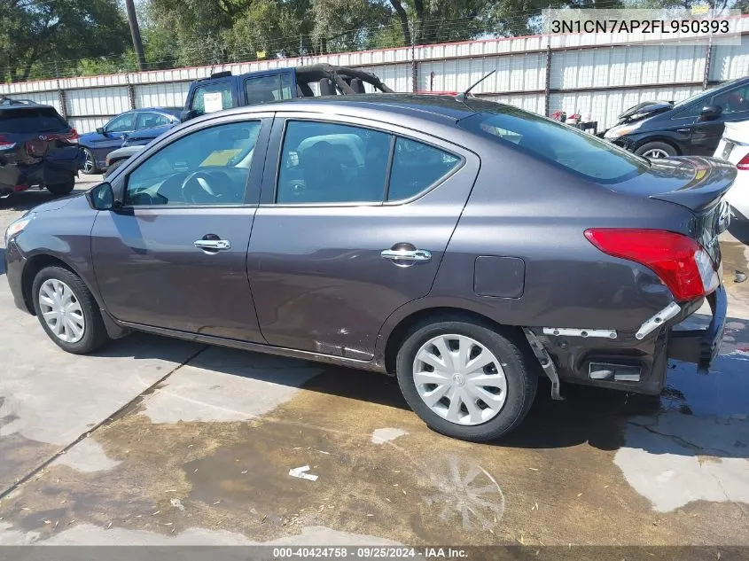 2015 Nissan Versa 1.6 Sv VIN: 3N1CN7AP2FL950393 Lot: 40424758