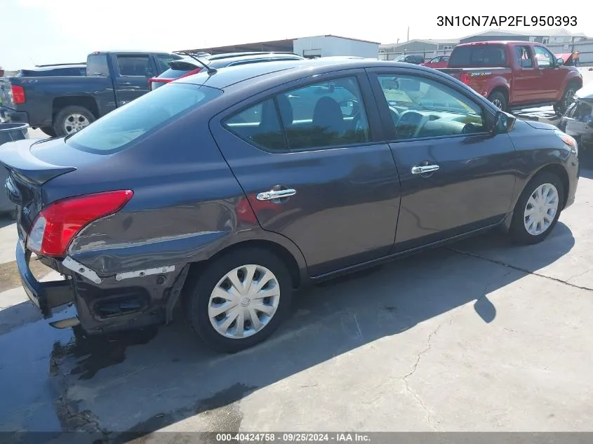 2015 Nissan Versa 1.6 Sv VIN: 3N1CN7AP2FL950393 Lot: 40424758