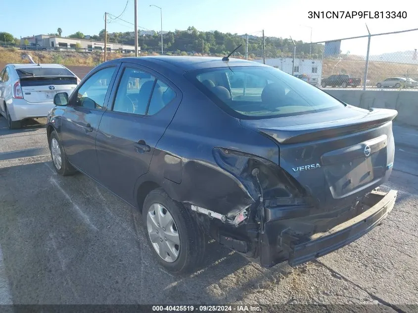 2015 Nissan Versa 1.6 S+ VIN: 3N1CN7AP9FL813340 Lot: 40425519